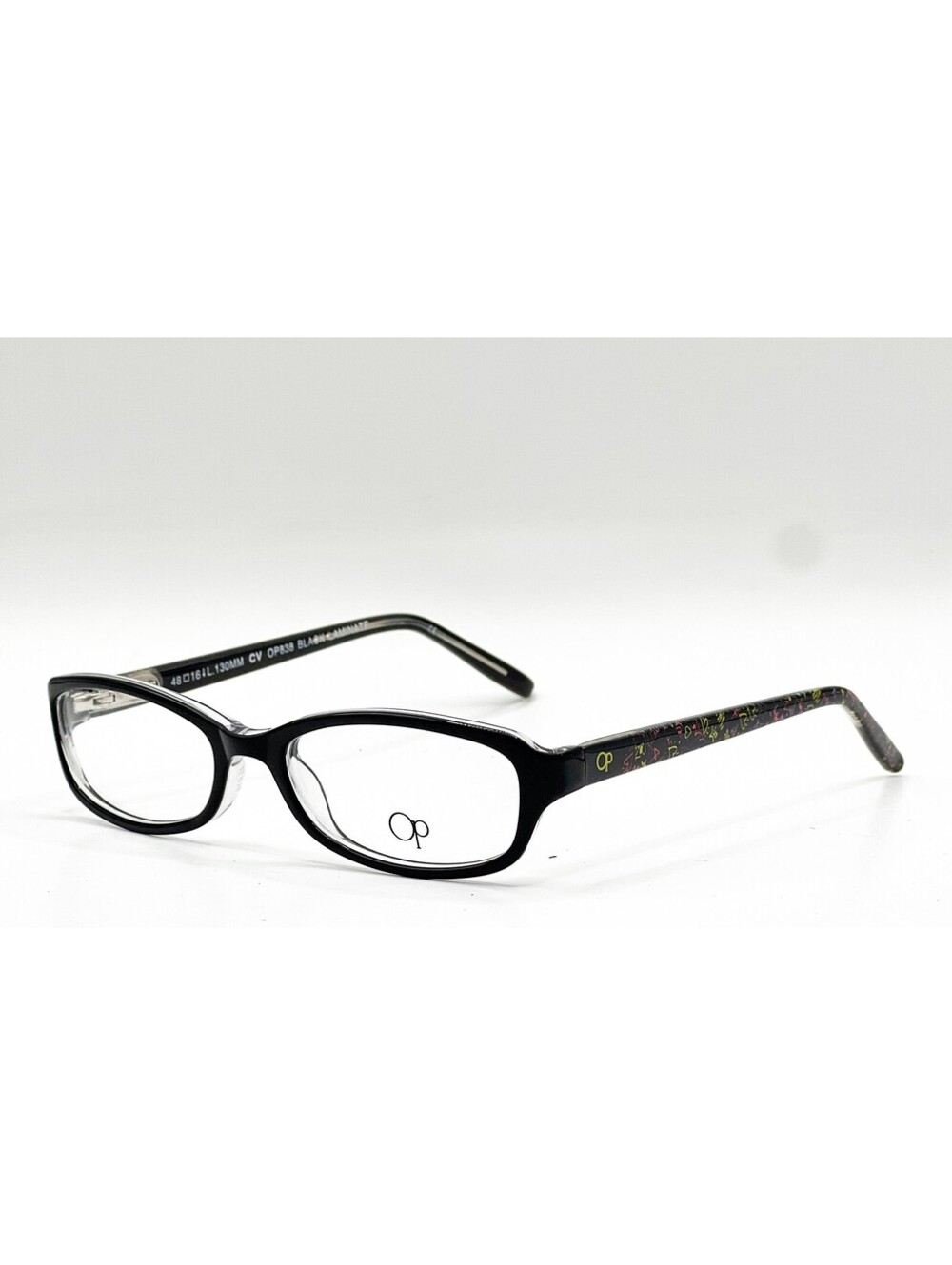 Ocean Pacific Op838 Black Laminate Authentic Eyeglasses 48-16-130